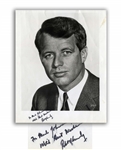 Robert F. Kennedy Signed 8 x 9.75 Photo